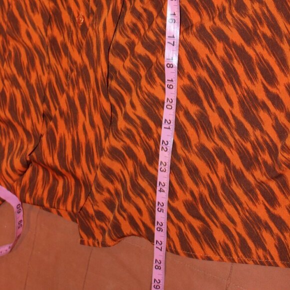 Eloquii Print Tie Neck Long Sleeve  Blouse  Women Size 16 - Picture 8 of 8